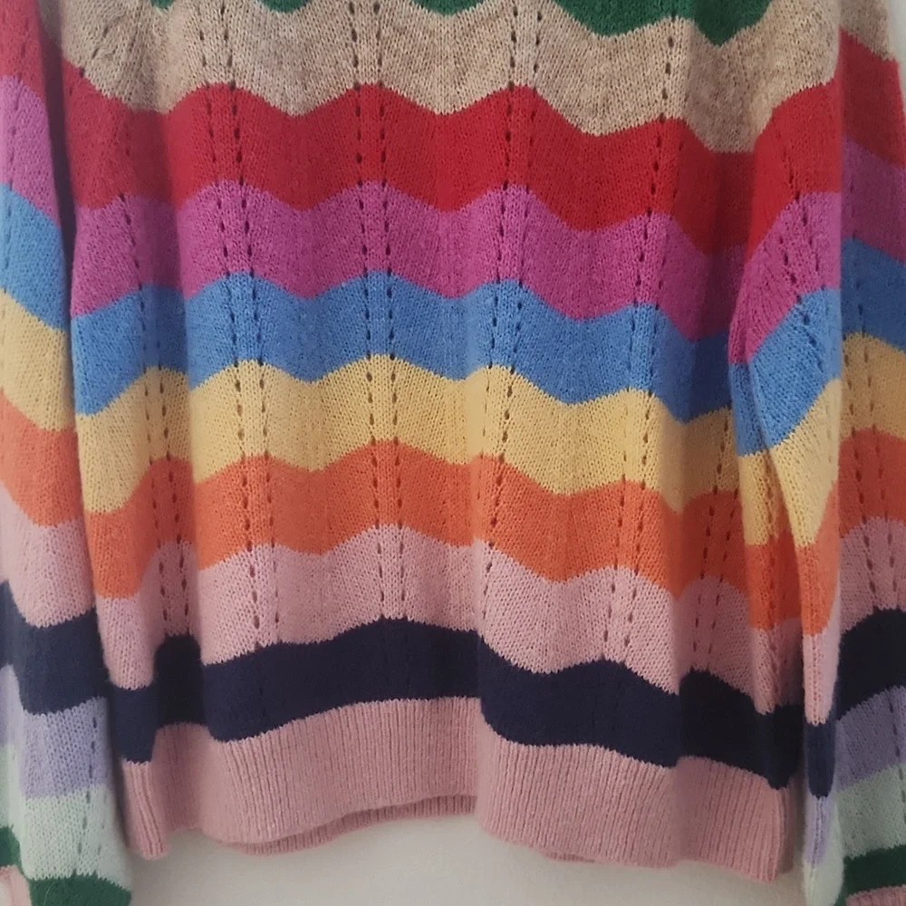 Boden Fluffy Wave Multicolored Sweater - Picture 4 of 8
